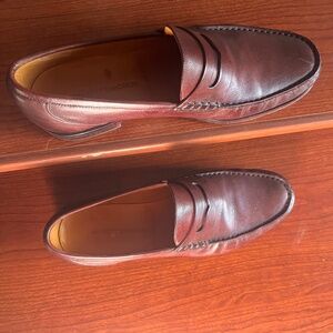 Burgundy Penny loafers size 9